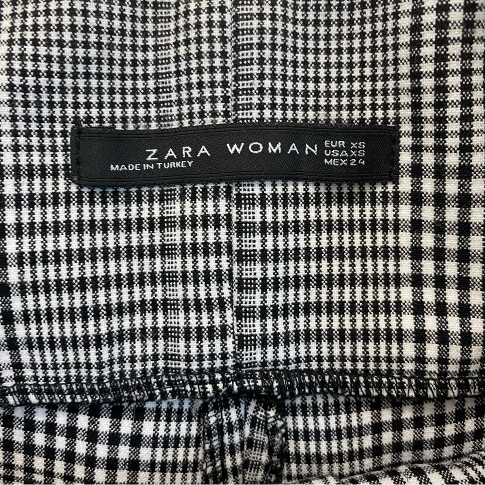 Zara Plaid Houndstooth Slit Pants - Picture 7 of 7